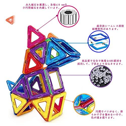 Rui Yue Magnetic Building Blocks, Magnetic Toy, 80 Pieces, 40 Squares and 40 Triangles, Suitable for Children Aged 6 and Over.