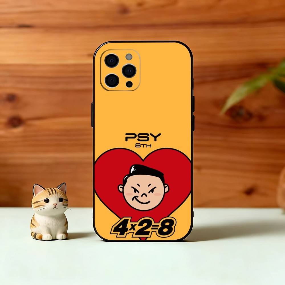 

P-S-Y Phone Case For iPhone 17,16,15,14,13,12,11 Plus,Pro Max,XS,Soft Silicone Black Cover iPhone13