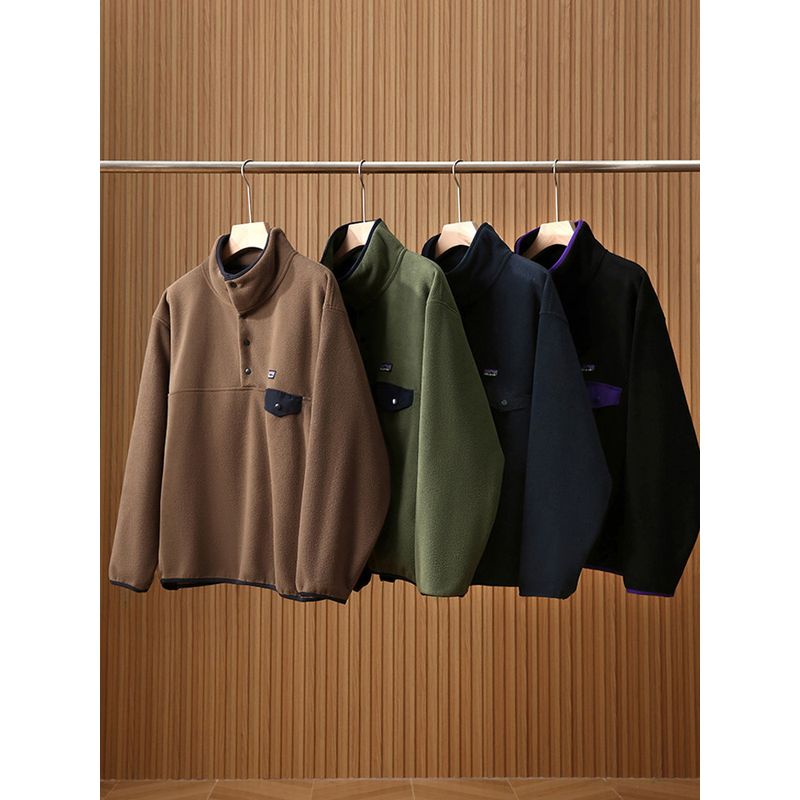 Outdoor Sports Warm Double-Sided Fleece Stand-Up Collar Fleece Jacket Men's Autumn and Winter Style Fleece Sweatshirt Export Men's Jacket