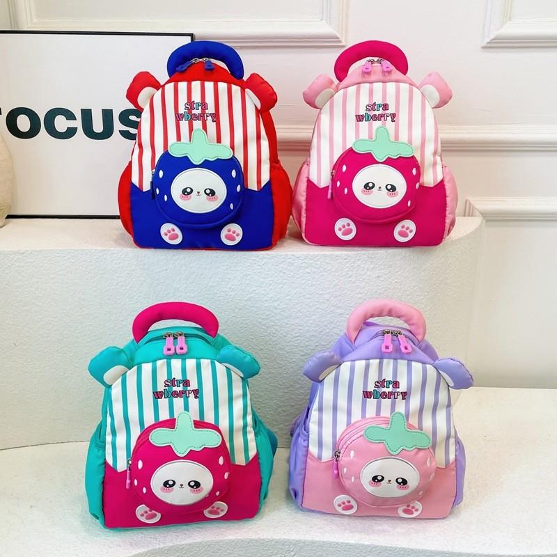 Adorable Cartoon Nursery Backpack Lightweight Cute Nylon Childrens School Bag For Boys And Girls