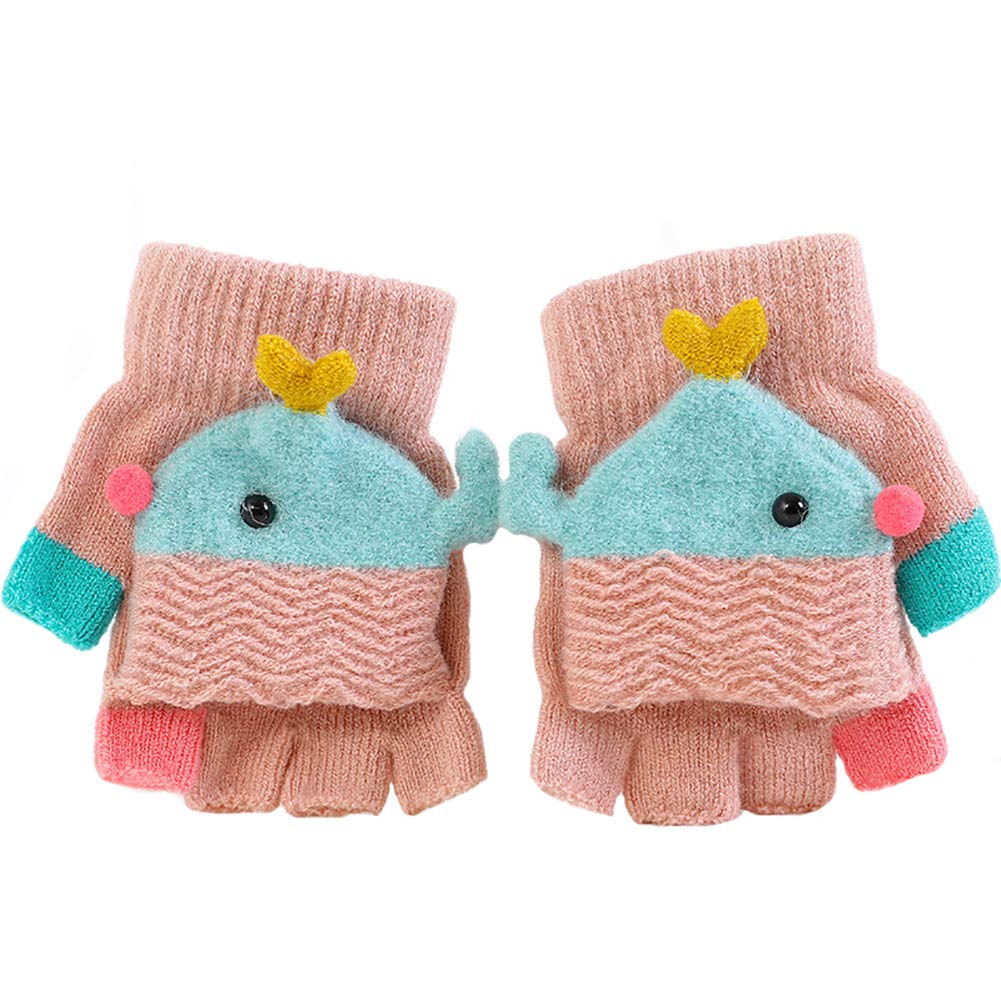 Knit for Boys and with Mitten Fingerless or Warm for Infants and Perfect for Playing in the and Cute Bird [eipatu] Kids' Gloves, Girls, Covers,