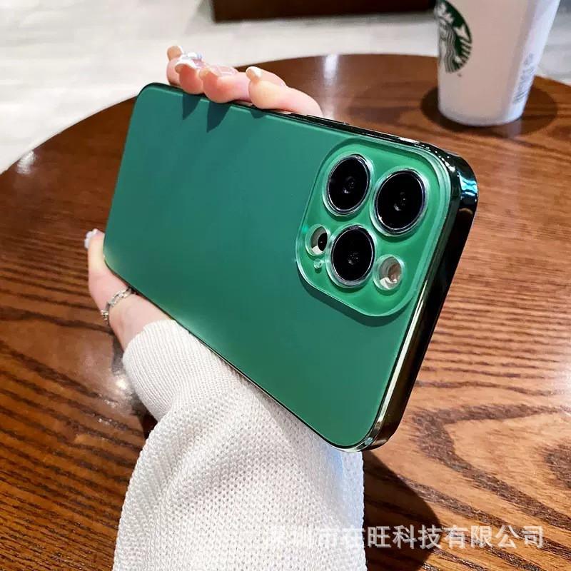 Matte Phone Case IPhone 15 Pro Max 14 13 12 Series Shockproof Anti-fingerprint Protective Cover With Electroplated Lens