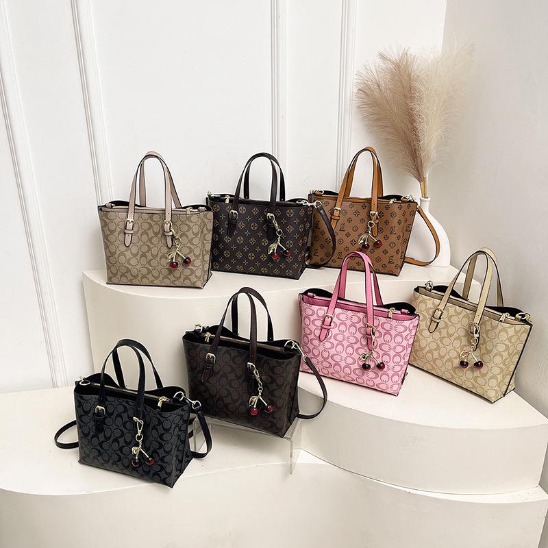 2025 Women's Retro Print High-End Crossbody Tote and Shoulder Bucket Bag