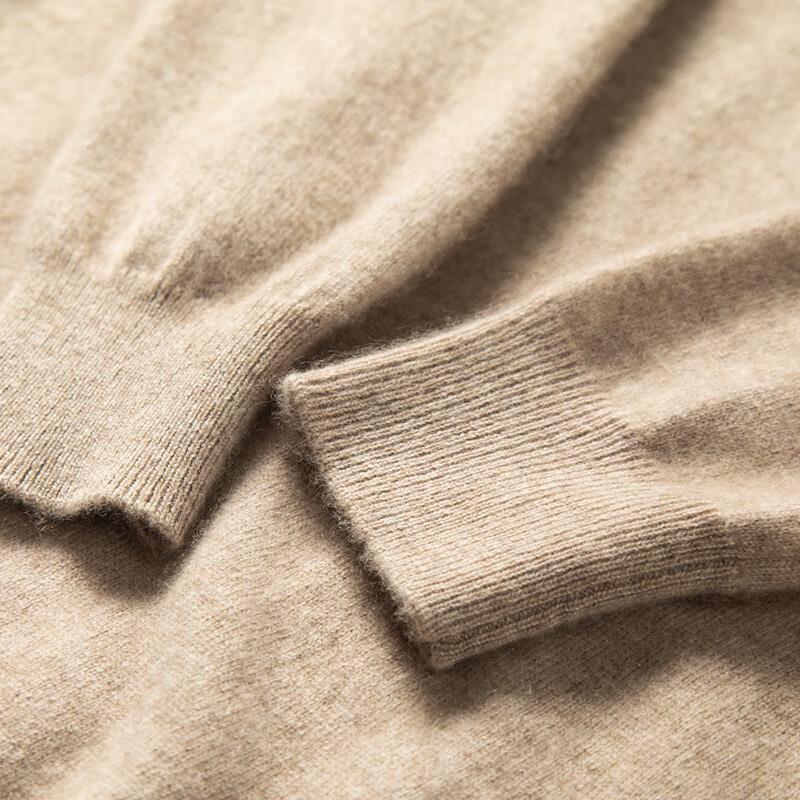 Fanzhen Men's 100% Cashmere Half-High Collar Sweater