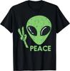 Tête d'Alien Verte Style Années 90 T-shirt Alien Drôle Manches Courtes Vêtement Streetwear T-shirts Graphiques Personnalisables Camisas