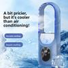 Cooling Mist Spray, Leafless Electric Fan with Super Strong Wind Power, USB Plug-in Model, Office and Home Use, Desktop Fan