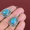 Copper Blue Turquoise Earring Gemstone Earrings 925 Sterling Silver Earring Vintage Jewelry Handmade Earring Gifts For Women Elegant Jewelry