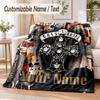 Custom Text Flannel Blanket Guns N’ Roses Print Warm Cozy Blanket Home Sofa Bedding