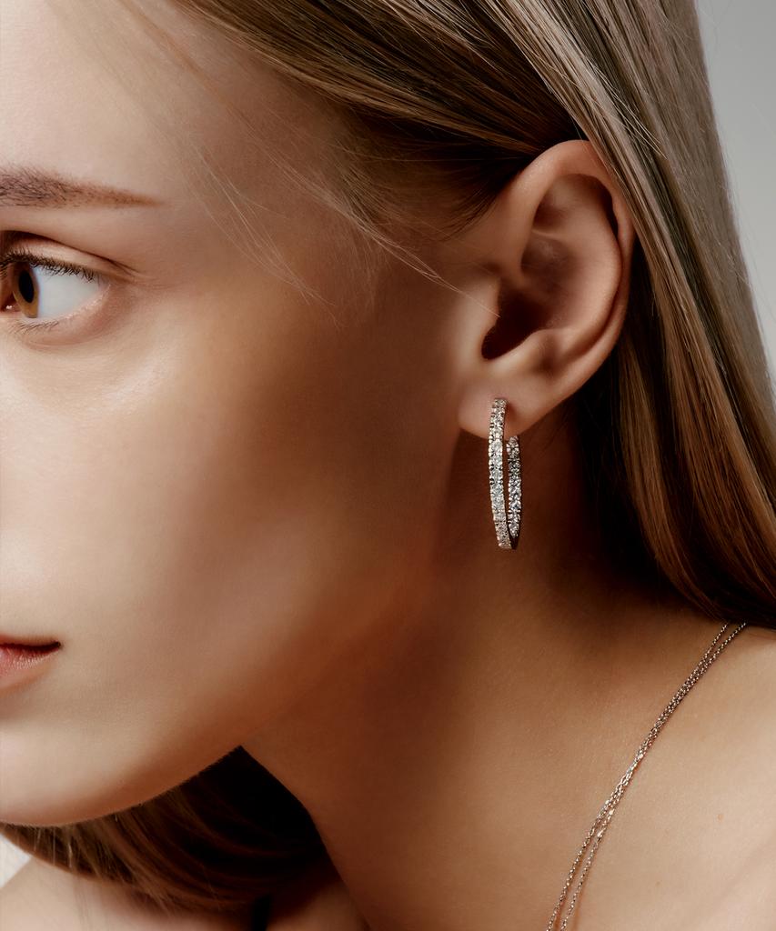 Raindrop Jewelry Raindrop Tennis Huggies Ring Earrings