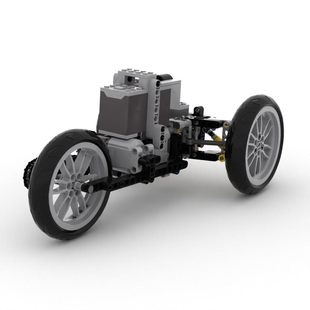 Electric Tricycle Building Block Brick 3-Wheel Motorcycle Moc Technical Car Bricks With Power Motor Kids Educational Toys