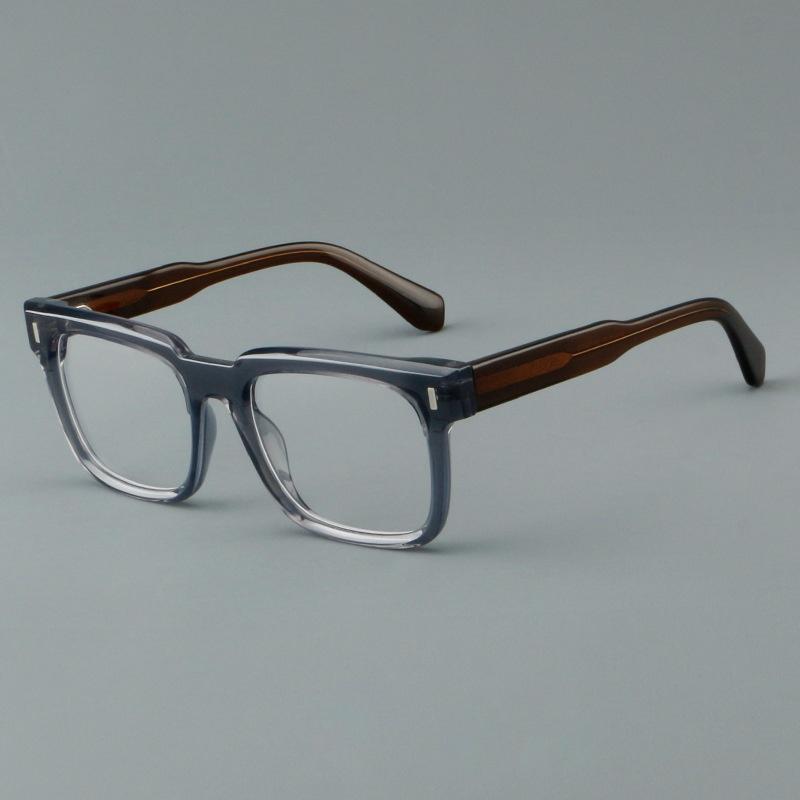 F·DRACON New Plate Glasses Frame Retro Square Men's Frame Fashionable Anti-blue Light Optical Prescription Frame Women's 30101