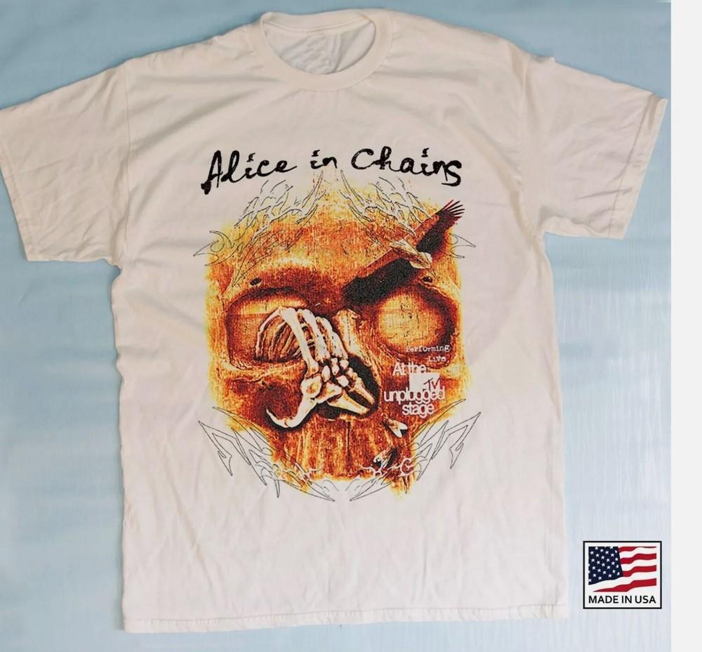 

Alice in Chains White Heavy Cotton T-shirt Men, Size M