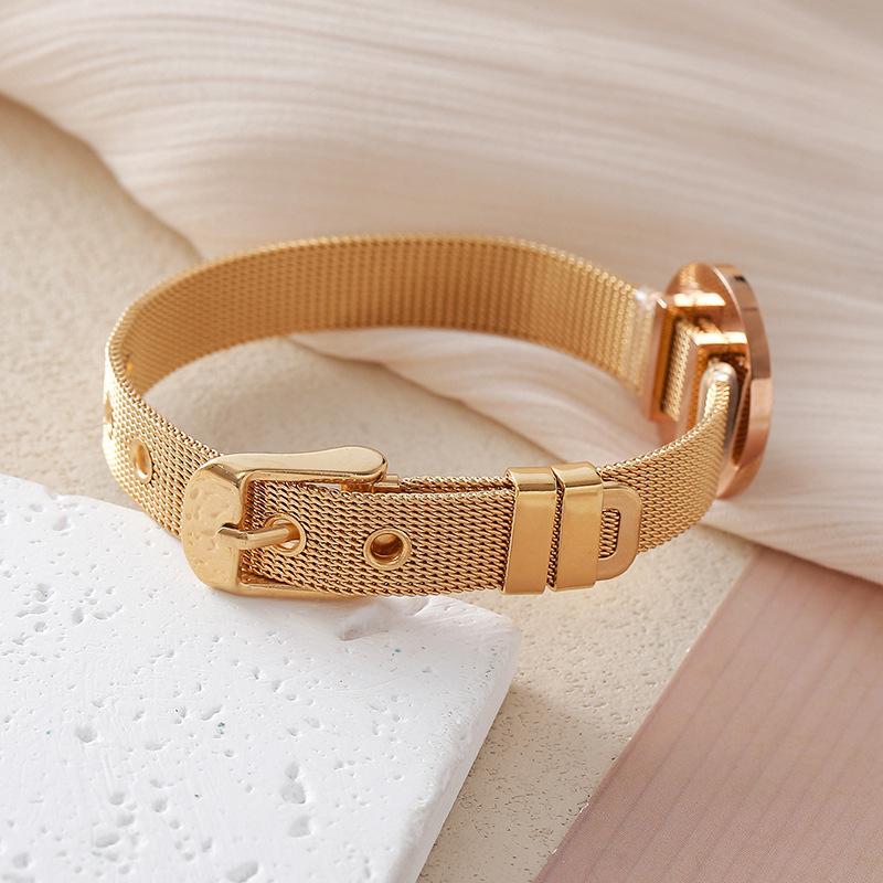 High-End European & American Titanium Steel Bracelet Watch Strap Jewelry