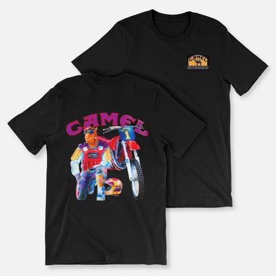 Retro Car Camel Cigarettes TShirt Vintage Cotton Tops Tees Short Sleeve Casual Streetwear Oversized Women Clothing Harajuku