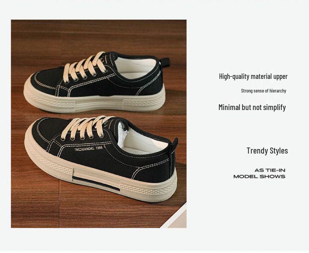Women's Versatile Canvas Sneakers - Summer Spring Autumn 2025 Collection, Breathable & Casual