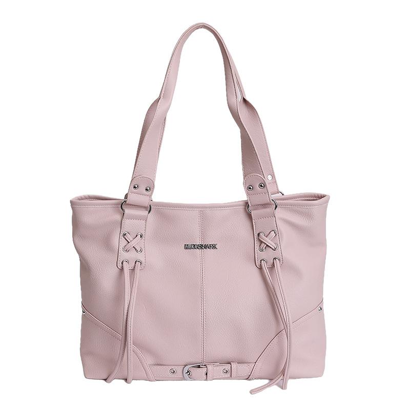 Abandoned Soil Style Portable Motorcycle Bag, New Trendy Korean Version, Retro Tote Bag, Women's High-end Large Capacity Armpit Bag