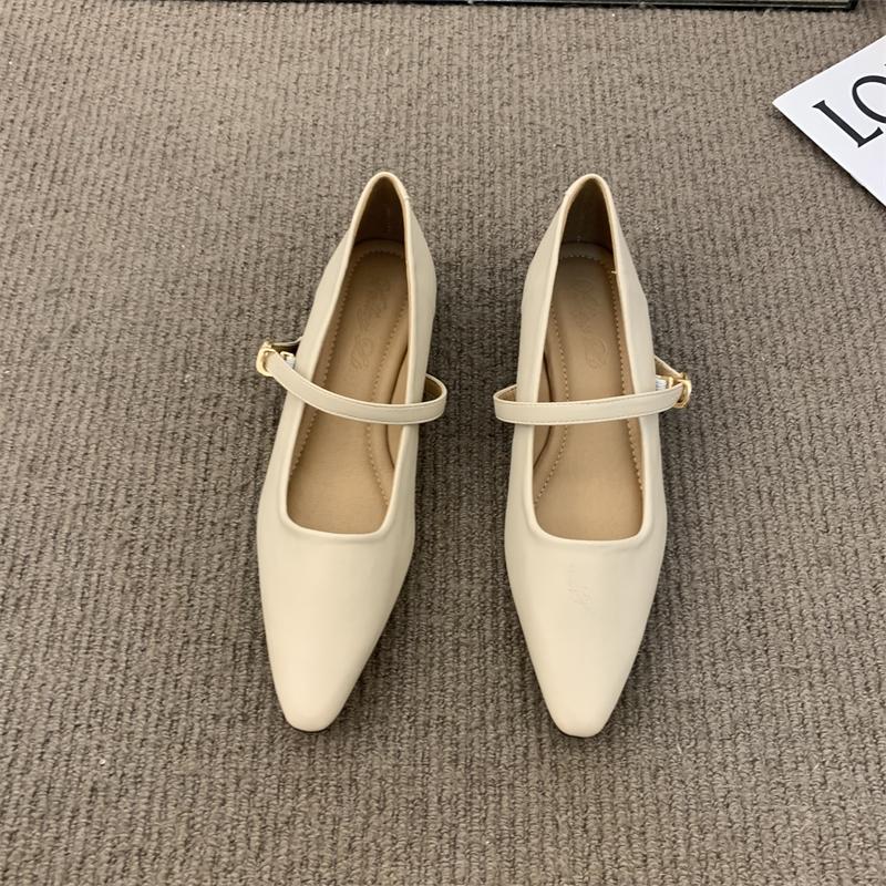 

Модная женская обувь на плоской подошве 2025 Новая весна осень Французские туфли Мэри Джейн для женщин Большие размеры Женская обувь 42 43 44 Лоферы Женские 36 бежевый