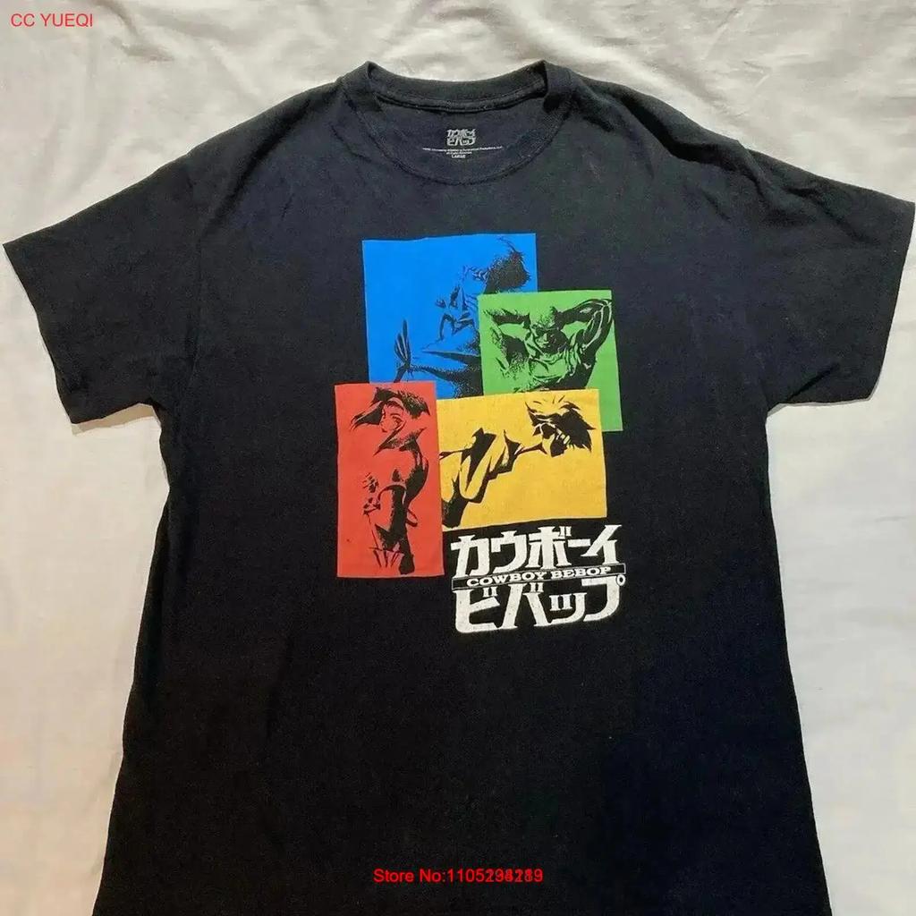 Cowboy Bebop T shirt Men s Size Large vintage Washed Stylish homme Casual designer clothes Slightly Versatile graphic vintage