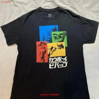 Cowboy Bebop T Shirt Men S Size Large Vintage Washed Stylish Homme Casual Designer Clothes Slightly Versatile Graphic Vintage