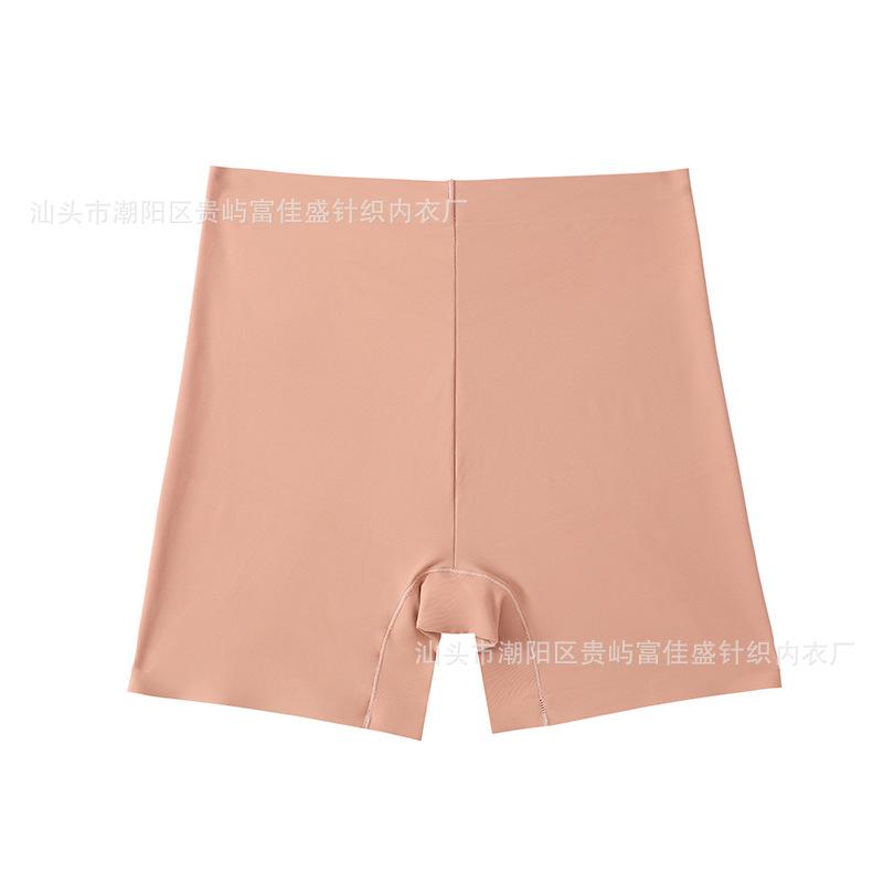 Cross-border Mid-waist Flat-angle Seamless Body Sculpting Four-corner Safety Pants, Abdomen Closure, European and American Waist Lift, Postpartum Body