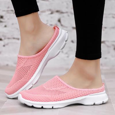 Large Size One-pedal Lazy Bag Head Half Slippers Women Wear Summer Mesh Women's Walking Cool Slippers Men's and Women's Shoes
