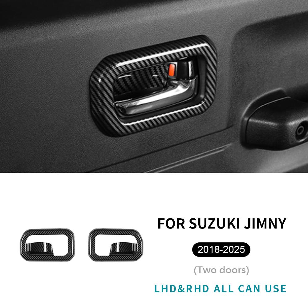 For Suzuki Jimny 3/5-Doors Nomade 18-25 Car Inner Door Pull Handle Cover Trim Auto Handles Frame Protector Interior Accessories