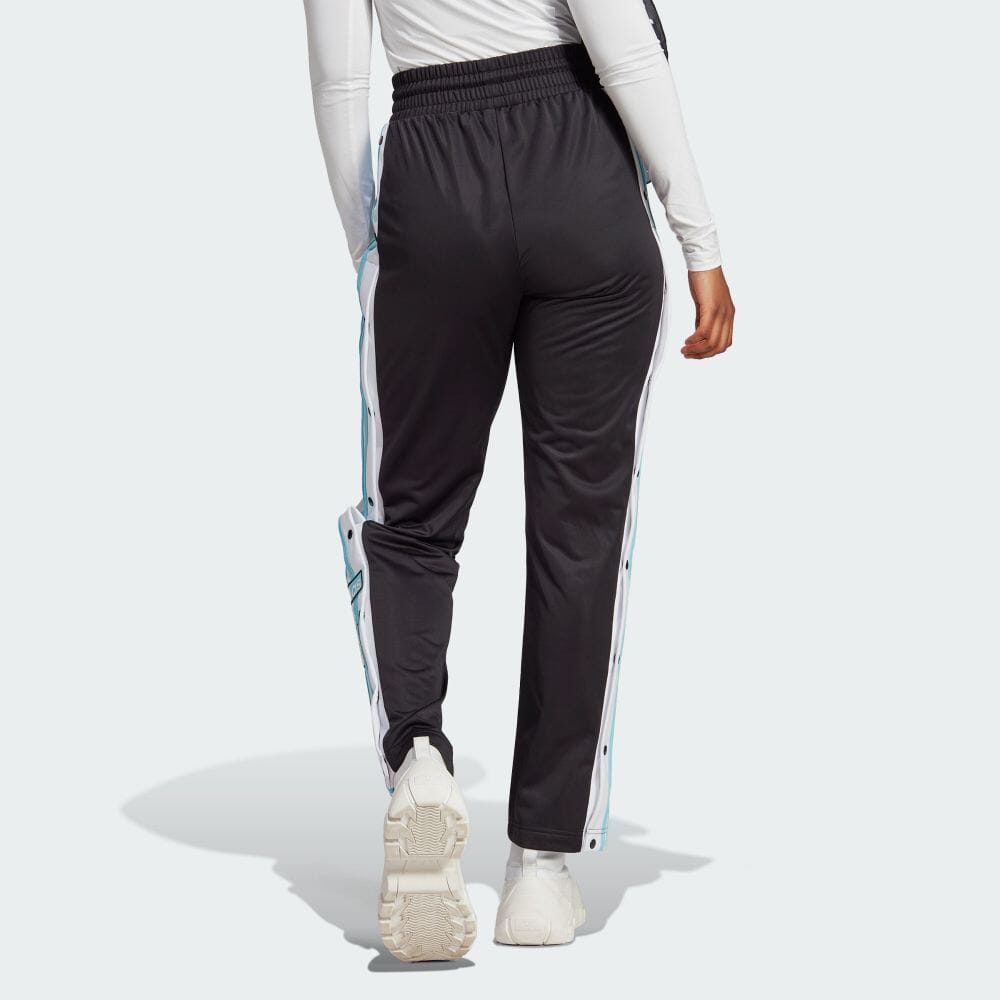 Adidas Originals SS23 Three Stripes Logo Print Mid-Waist Drawstring Straight-Leg Casual Pants Women Bottoms Black IR9791