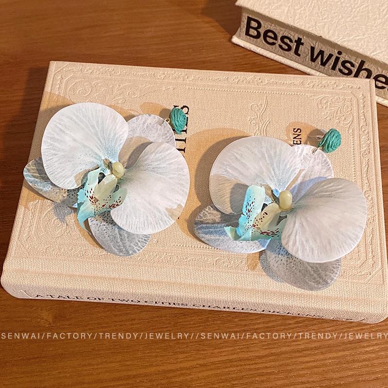 Дофаминовые преувеличенные серьги-бабочки женский дизайн высококачественные пусеты уникальные модные персонализированные серьги