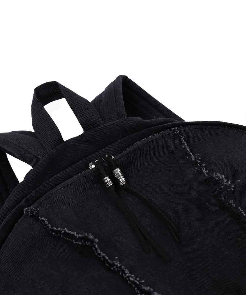 Rssc Raw Cut Denim Backpack - Black