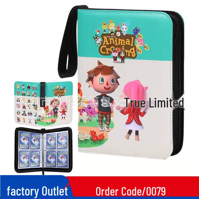 Pokémon Cartoon PU Game Card Collection Book with 4-Grid and 9-Grid Layouts