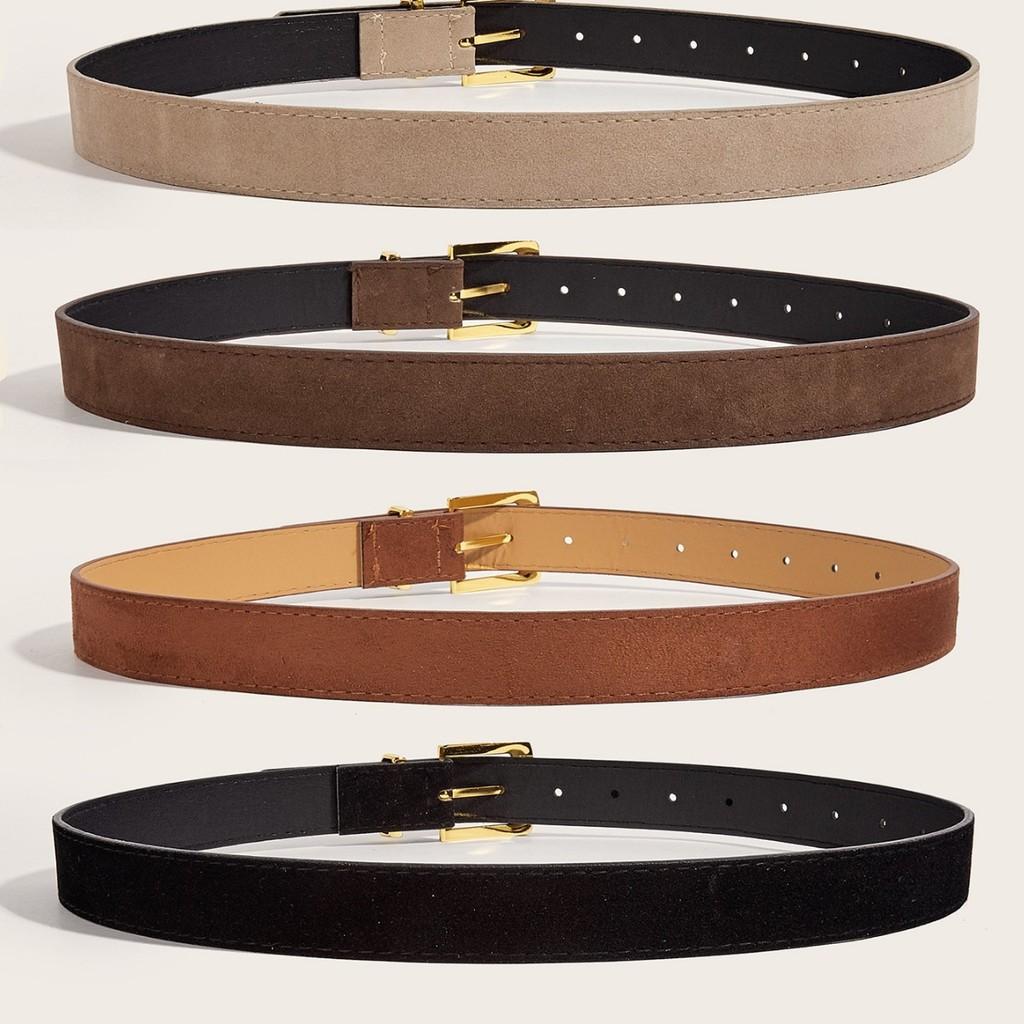 Womens Pu Fashion Leather Belt With Metallic Buckle For Casual And Wear Office
