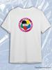 WKF World Karate Federation White Crew Neck Short Sleeve T-Shirt with Circle Logo