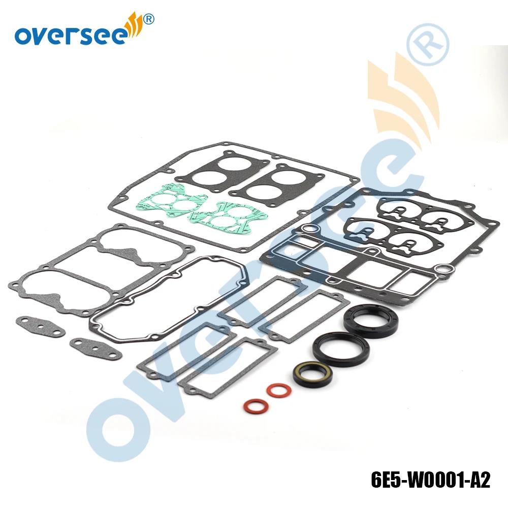 6F3-W0001 Powerhead Gasket Kit 6E5-W0001-01 For Yamaha 2T V4 115-130HP Outboard Engine 6E5-W0001-A2