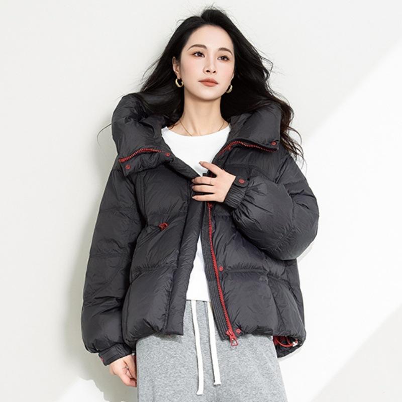 

New Winter Style Light Luxury Cloud-like Design Hooded Cotton-padded Jacket for Women, Short Thickened Jacket XL
