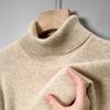 Men's High-Neck Knitted Sweater Winter Arrival Solid Color Minimalist Pullover Warm Fashion Commute Men'swear