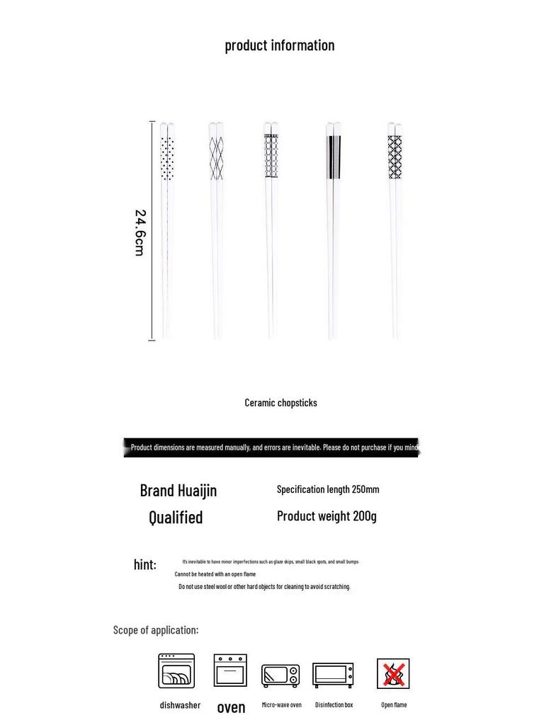 Nordic Hepburn Ceramic Chopsticks: Moisture-Proof, High-Temperature Resistant, Creative Single-Use Tableware.