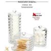 Creative Diamond Pattern Cotton Swab Box with Lid - Multi-purpose Transparent Organizer