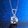 S925 Sterling Silver Women's Angel's Kiss 1 Carat Moissanite Ring