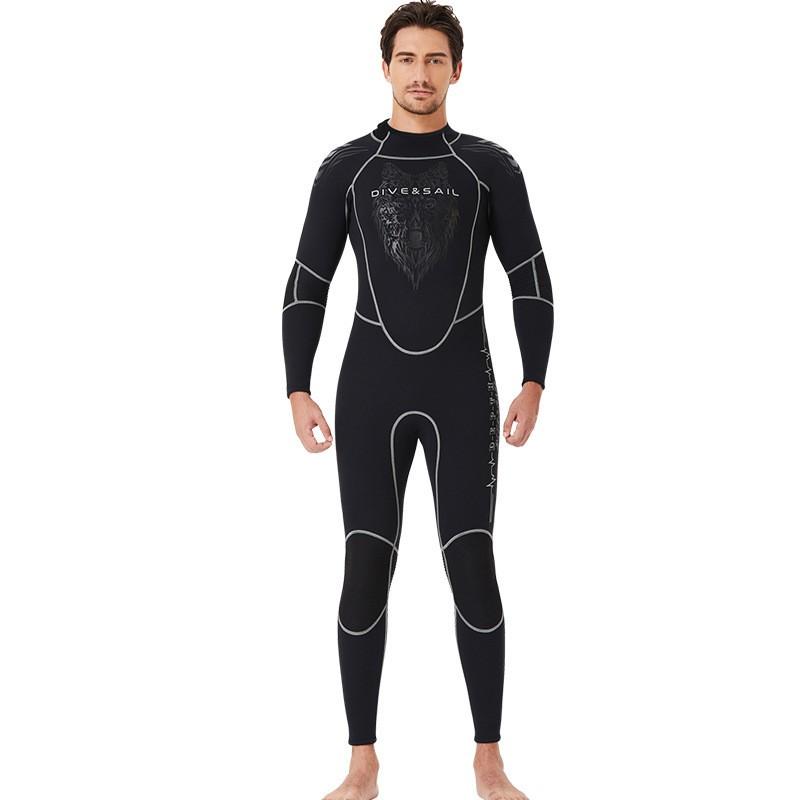 3mm Neoprene Wetsuit Men Women Full Body Long Sleeve Diving Surfing Swimming Thermal Protection