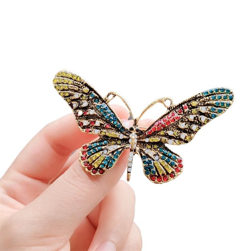 Rhinestone Butterfly Brooch Women s Enamel Diamond Big Butterfly Brooches Fashion Fashion Clothes Bag Accessories Brooch