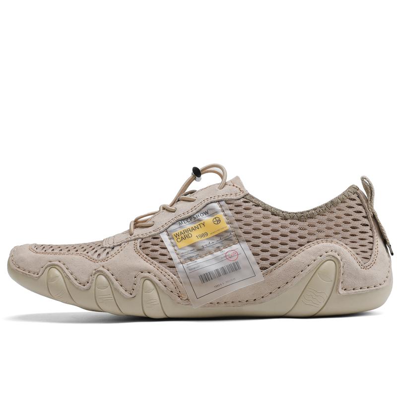 Summer Men's Breathable Leather Shoes Casual  Soft Driving Shoes For Men Male Comfortable Flats Walking Footwear Plus Size