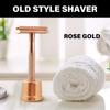 Luxurious Women's Metal Shaver With Stand and 5 Double Edge Blading Shaving Stand Comfortable Shave