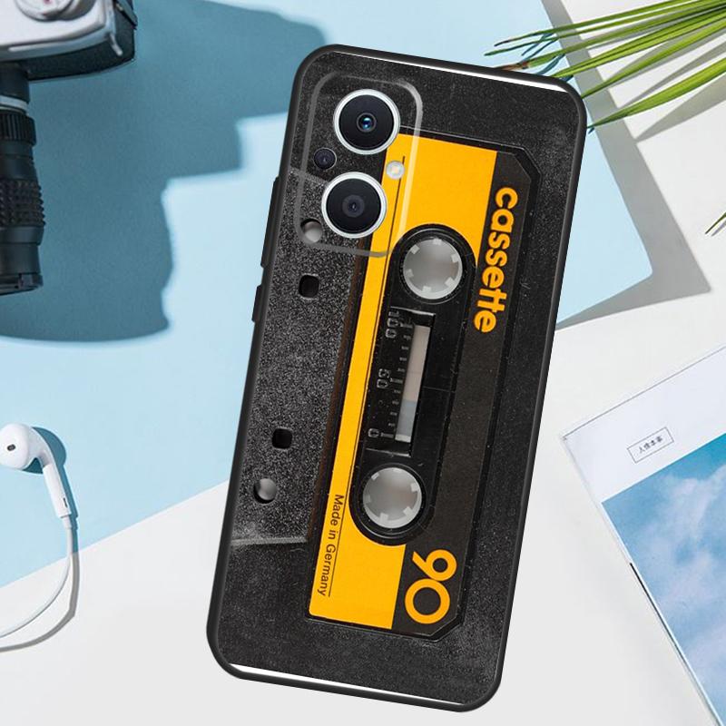 Cassette Tape Case For OPPO Reno 13 13F 12 11 F 8T 7 8 10 Pro OPPO Find X8 Pro X6 X3 X5 Lite Cover Funda