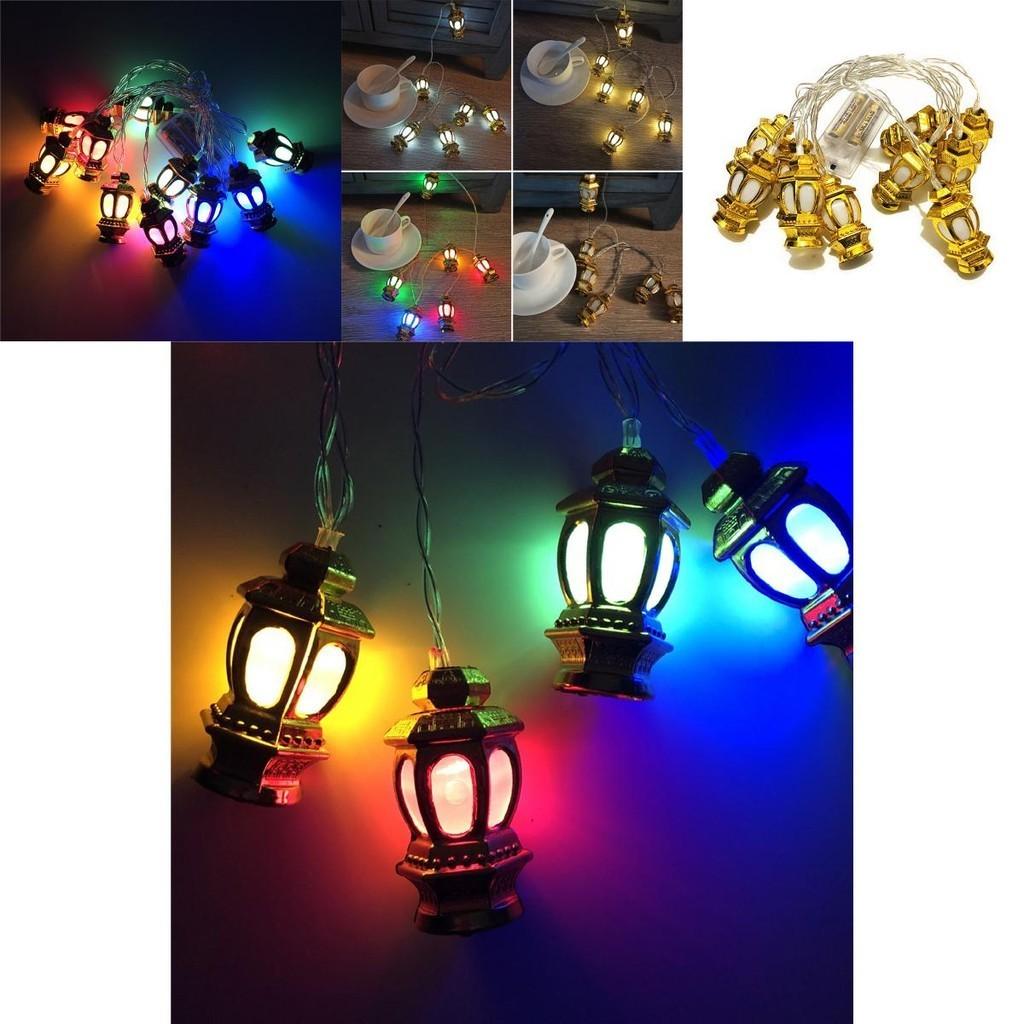 Exquisite Ramadan Eid Mubarak Lantern Led Fairy String Light Hanging Decoration