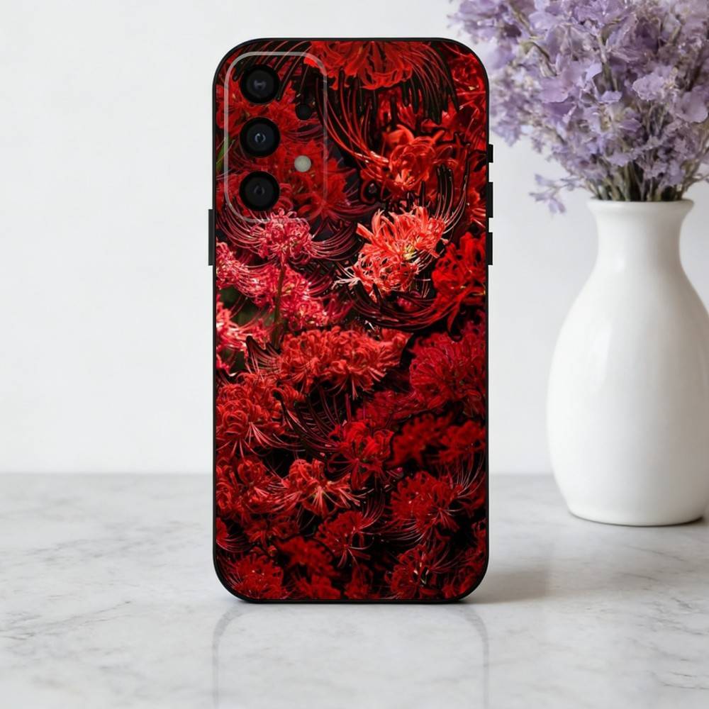 G-Ghoul R-Red Spider Lily Tokyo phone Case For Samsung Galaxy A73,A72,A71,A70,A53,A52,A51,Others Soft Black Shell