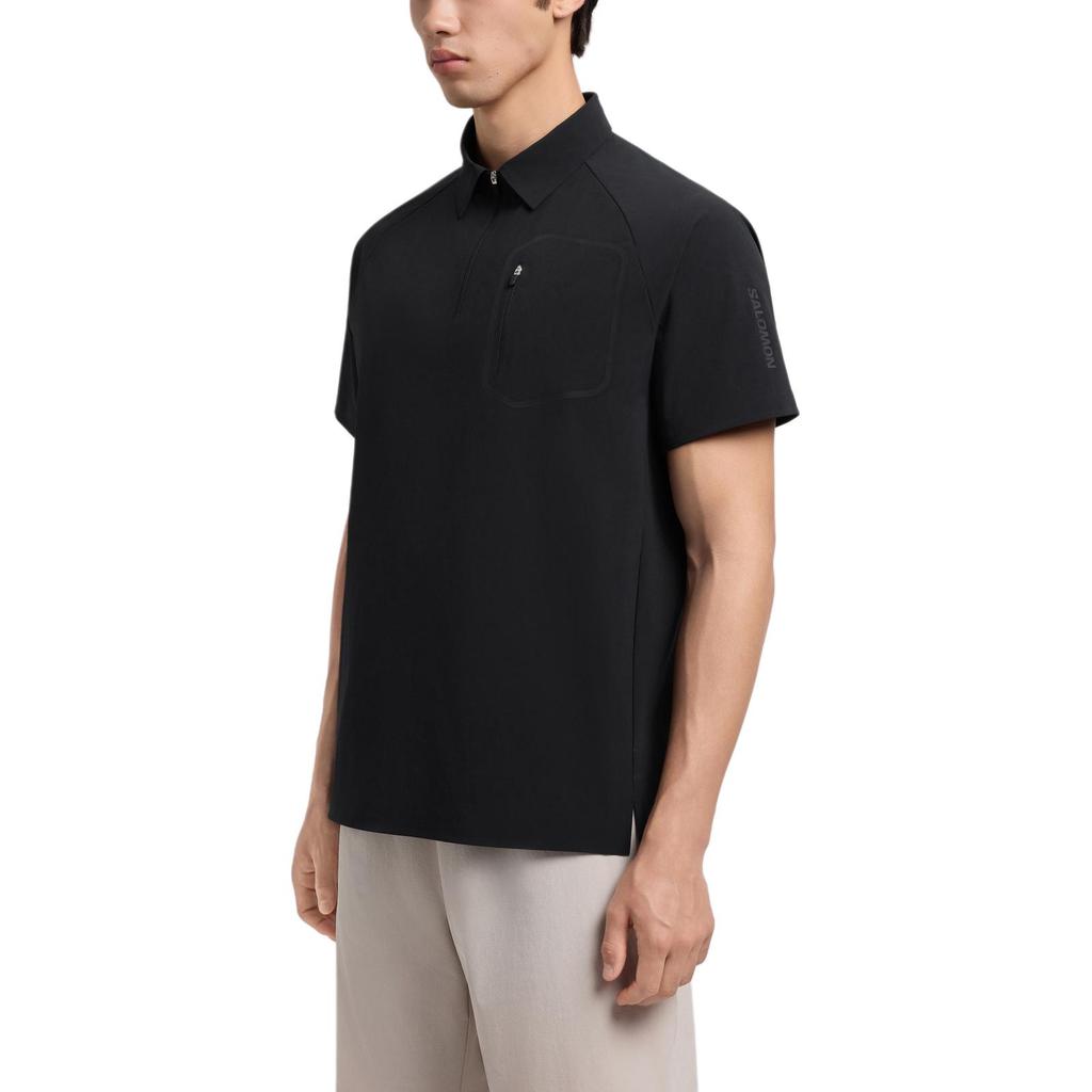 SALOMON Ss26 Pl Woven Outdoor Trendy Casual Commuting Self-Driving Camping Hiking Breathable Lightweight Pullover Short Sleeve Polo Shirt LC2885200