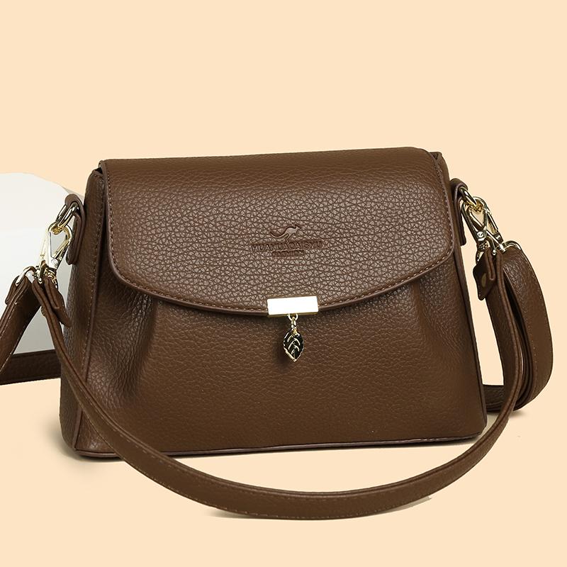 PU Muttertasche Schultertasche Umhängetasche Kleine quadratische Tasche Vintage Pendler Handtasche für Damen