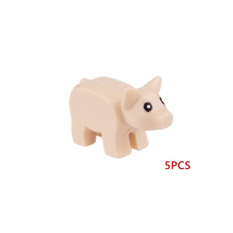 5 SZT./Zestaw Uroczy Kot Wąż Pająk Jaszczurka Zwierzęta Figurki Klocki DIY Zabawki dla Dzieci Prezenty Zabawka Zwierzę 38801 13786