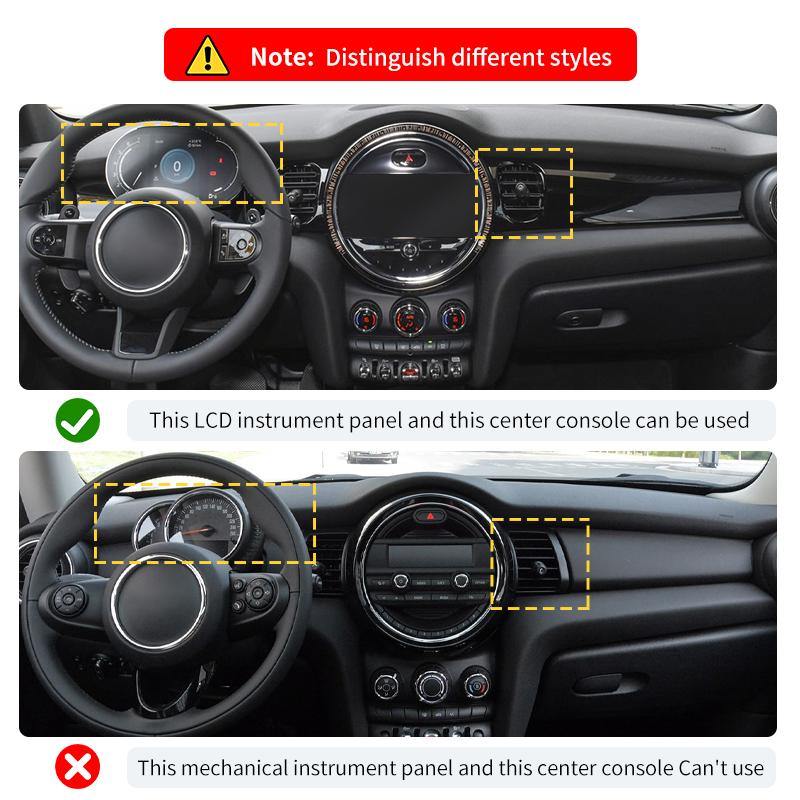 Car Dashboard Decorative Shell Leather Sticker For Mini Cooper F55 F56 F57 - Car Styling Accessories Only Left handdrive
