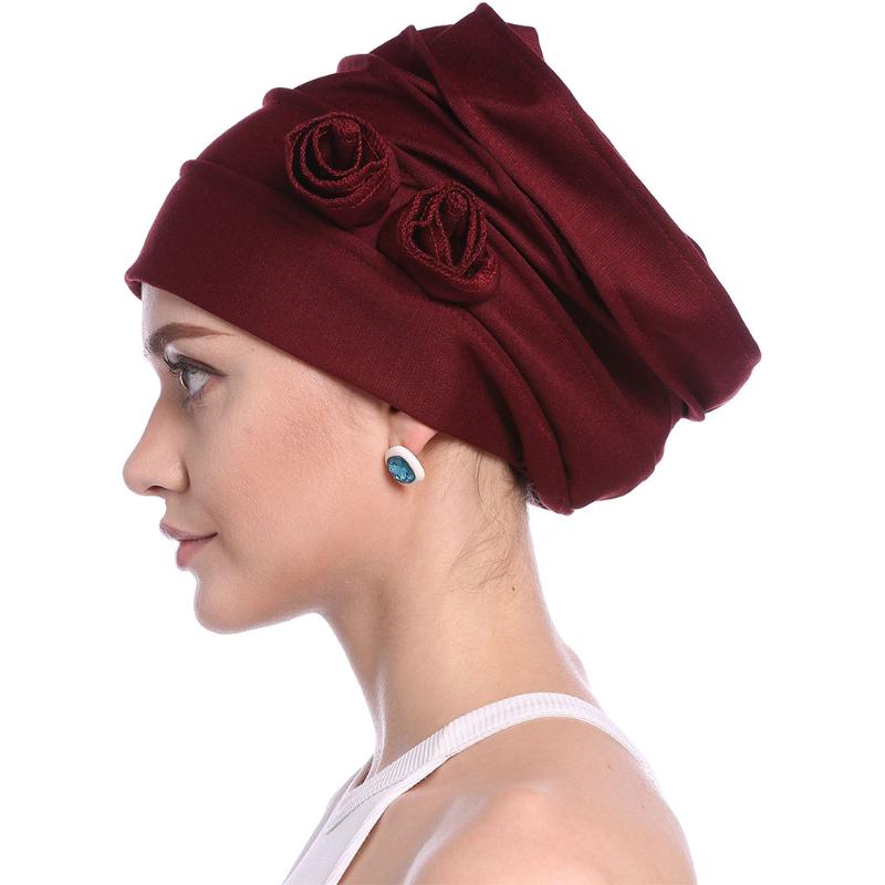 Women Ruffle Chemo Turban Headband 